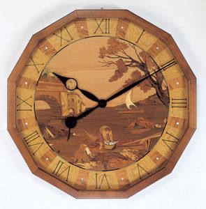 Art. 201/1, Horloge murale en bois incrust naturelle
