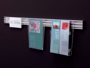 Desk up affiche un message, Exposant en acrylique transparent sur les barres en aluminium