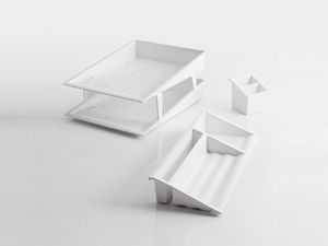 Desk up white, Accessoires de bureau en polymère