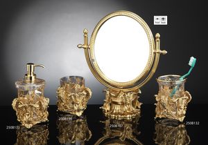 SET BATHROOM FOGLIE, Ensemble luxueux d'accessoires de salle de bain, de style baroque