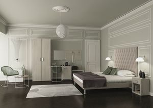 Art. 30110 Perugia chambre d'h�tel, Mobilier de chambre d'h�tel, lit avec t�te de lit capitonn�e