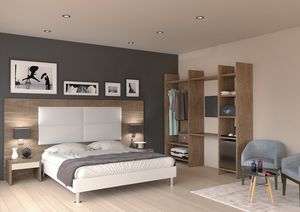 Art. 30895E Ferrara eco chambre d'h�tel, Mobilier complet pour chambre d'h�tel, lit avec t�te de lit rembourr�e