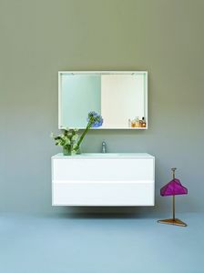 Light 02, Armoire de toilette avec deux tiroirs, avec vier intgr.