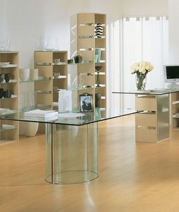 Aury 21/RT, Tableau adapt pour les magasins, rectangulaire en verre, base en verre