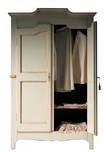 Genevive BR.0751, Armoire laque avec 2 portes, avec une tagre interne, adapt pour les chambres en style classique