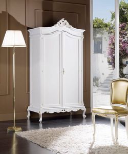 Regency armoire 2 portes, Armoire classique, laqué blanc