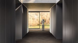 Armoire Itaca 01, Armoire au design moderne, avec portes battantes en nid d'abeille