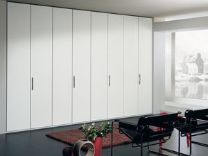 Armadio Itaca 16, Armoire modulaire dans un style linaire, diffrentes poignes