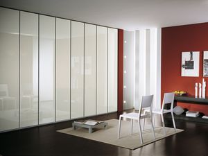 Armoire Idra Poli Verre 23, Armoire modulaire, recouvert de verre, le style linaire