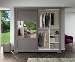 Art. 92114, Armoire avec portes coulissantes miroir