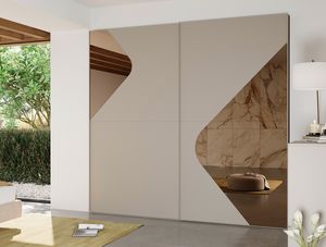 Dora armoire, Armoire coulissante avec portes miroir