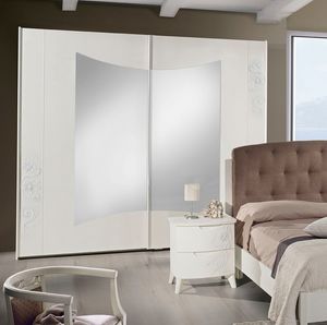 Emily 2 armoire, Armoire avec portes coulissantes en miroir