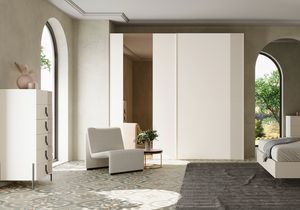 Musa armoire, Armoire moderne avec 2 portes coulissantes