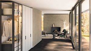 Armoire Milo 01, Armoire au design contemporain et modulable