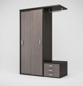 Art. 30321 Armoire avec portes battantes, caisson � tiroirs et penderie ouverte, Armoire avec tiroirs, pour h�tels et �tablissements d'h�bergement