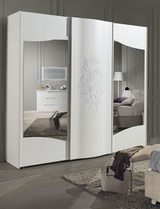 Emily 1 armoire, Armoire  portes coulissantes, avec miroir