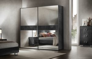 MODERNA garde-robe, Armoire moderne avec portes coulissantes en miroir