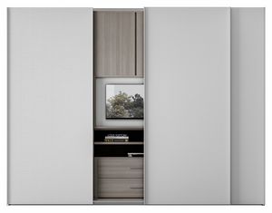 ZERO, Armoire avec meuble TV pivotant