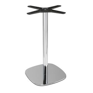 985, Table de base avec colonne en acier, avec support ovale