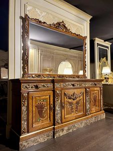 Art. 9000 buffet Luigi XV, Buffet luxueux avec sculptures et incrustations