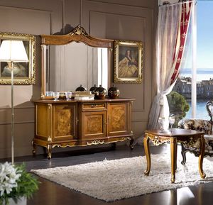 Regency credenza 3 porte, Buffet avec faades en bruyre