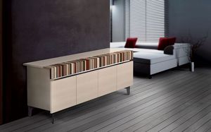 ATHENA 2.3 BC ACERO, Buffet design, 4 portes, idal pour l'environnement rsidentiel moderne