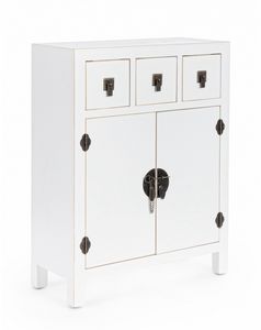 Buffet 2A-3C Pechino, Buffet en bois blanc