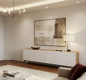 Buffet moderne sur mesure, Buffet moderne aux lignes essentielles, laqu�, sur mesure