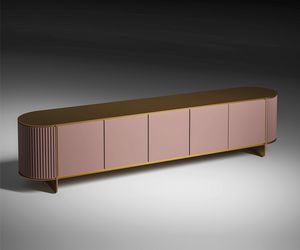 Dobos 5 doors Sideboard Art. EDO008, Buffet � la silhouette sculpturale arrondie