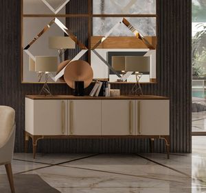 Firenze Art. F 113, Buffet contemporain, en bois laqu� et noyer