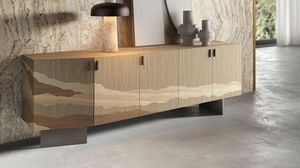 Tara buffet, Buffet avec des lignes �pur�es et des incrustations sculpt�es