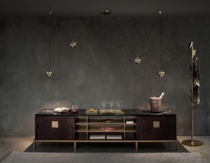 Zuan Living Cabinet, Buffet de salon avec plateau en marbre