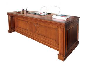 Desk SCR006OP oxford, Bureau en bois pour le bureau de style classique