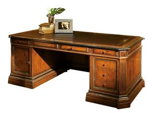 Londa ME.0950, Noyer bureau, dessus en cuir, pour le bureau dans un style classique