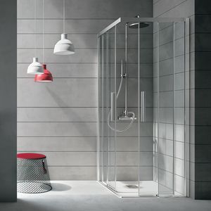 Aster, Cabine de douche en verre avec traitement anti-calcaire