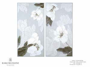 Delicate flowers I-II  MT 389-390, Tableau floral effet bas-relief