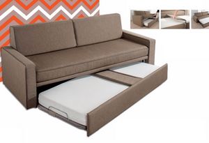 Art. 11875 Canap�-lit double en simili cuir, Canap� lit en simili cuir