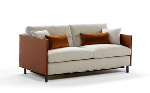 Florence Bicolor, Canapé-lit avec revêtement bicolore