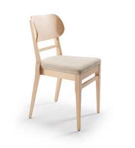 Aupa, Chaise empilable moderne en bois