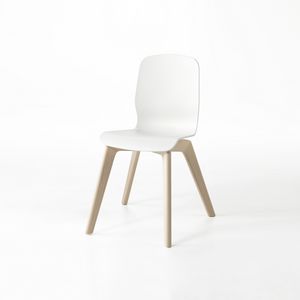 Glamour Wood Plastic, Chaise en bois, avec assise et dossier en technopolymre