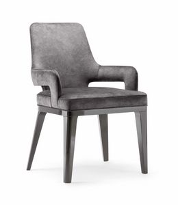 ASPEN DINING CHAIR 078 PO, Chaise rembourre avec accoudoirs