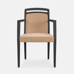 Astra 720-725 P fauteuil, Chaise en bois avec accoudoirs hauts, assise rembourre