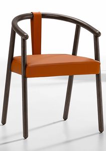 Kiini-L, Chaise en bois avec assise rembourre