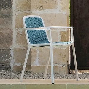 NIDA, Chaise tisse avec accoudoirs