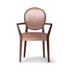 SOFIA ARMCHAIR 045 SB, Chaise avec accoudoirs, avec dossier rond