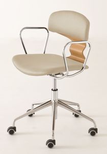 Tolo 5RB, Chaise design sur roulettes pour bureau