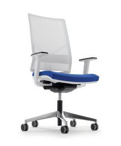 UF 433 / B, Chaise de bureau avec filet, avec des lignes carres