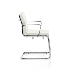 Aalborg Soft 03, Chaise visiteur, tubulaire en acier chromé, pour le bureau