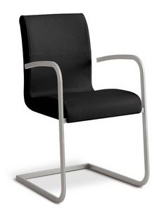 IMPERIA 2, Chaise visiteur en cuir vritable, pour les bureaux et les salles d'attente