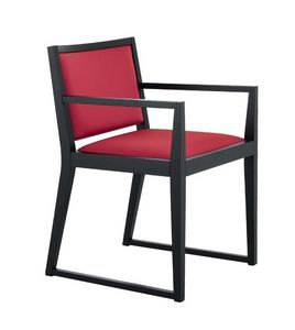 Marker chaise 03, Chaise visiteur rembourr en bois, design lgant